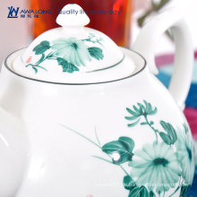 Blaue Blume billige moderne Teekanne und Becher gesetztes einzigartige keramische britische blühende Teekanne eingestellt für Erwachsene